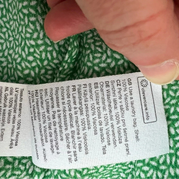 & Other Stories Green Printed Wrap Dress Size 6 - Picture 5 of 5